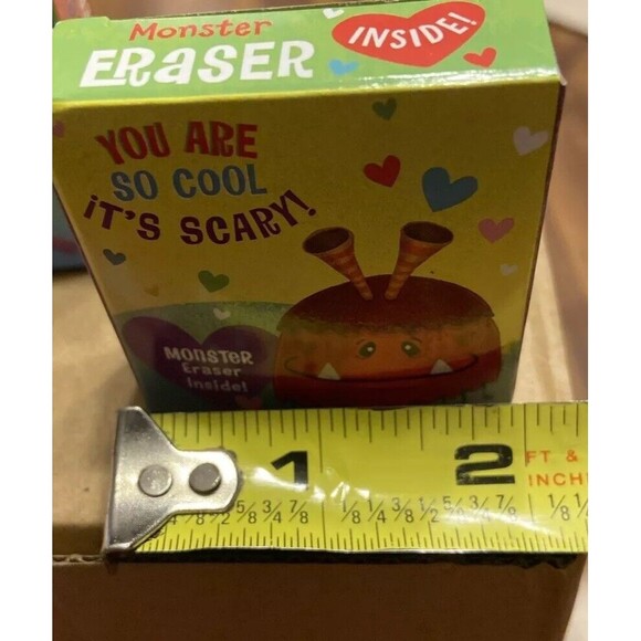 28 Peaceable Kingdom Valentines Day Cards for Kids w/Monster Erasers EnvelopeNew - Picture 9 of 13